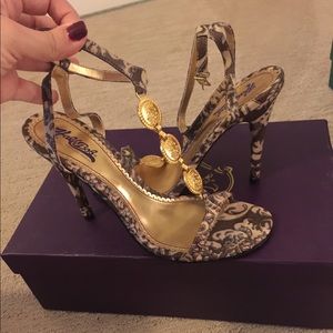 Hale Bob Coin Medallion Heels